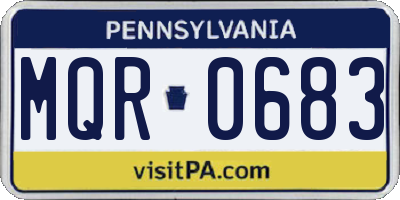 PA license plate MQR0683