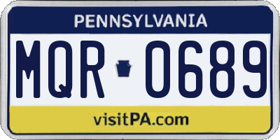 PA license plate MQR0689