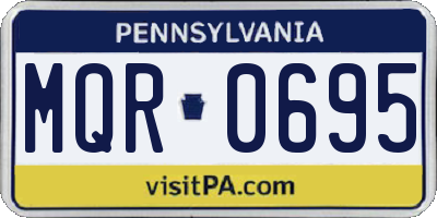 PA license plate MQR0695