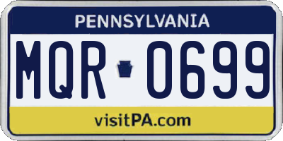 PA license plate MQR0699