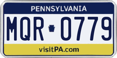 PA license plate MQR0779