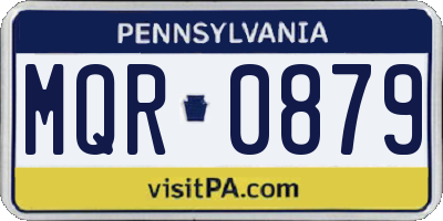 PA license plate MQR0879