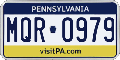 PA license plate MQR0979