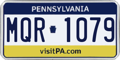 PA license plate MQR1079