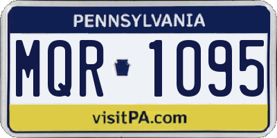 PA license plate MQR1095