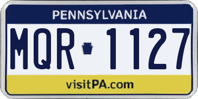 PA license plate MQR1127