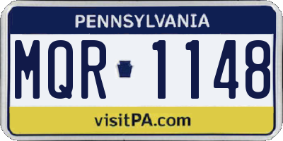 PA license plate MQR1148