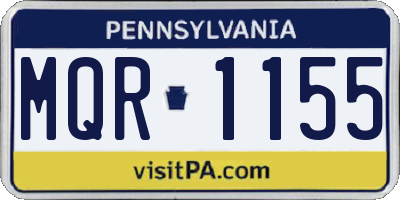 PA license plate MQR1155