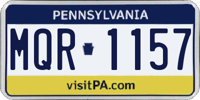 PA license plate MQR1157