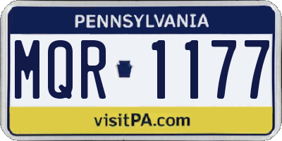PA license plate MQR1177