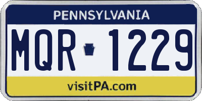PA license plate MQR1229