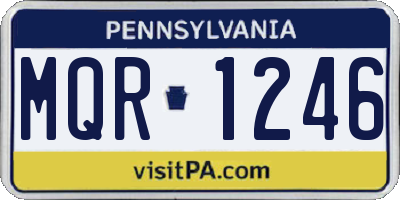 PA license plate MQR1246