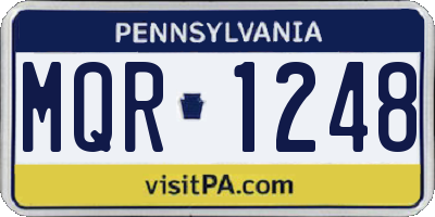 PA license plate MQR1248