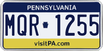PA license plate MQR1255