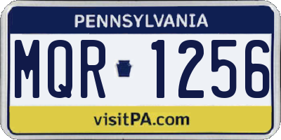PA license plate MQR1256