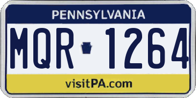 PA license plate MQR1264