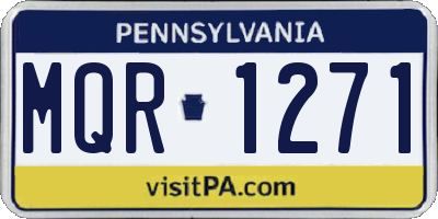 PA license plate MQR1271