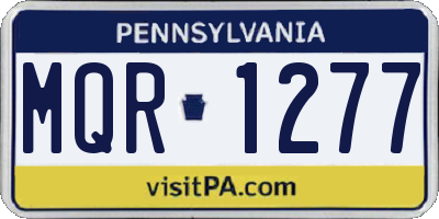 PA license plate MQR1277
