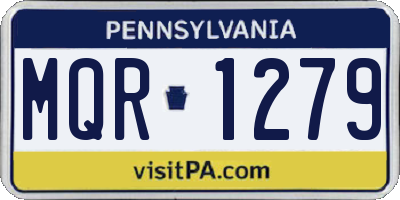 PA license plate MQR1279