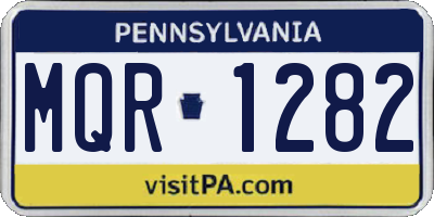 PA license plate MQR1282