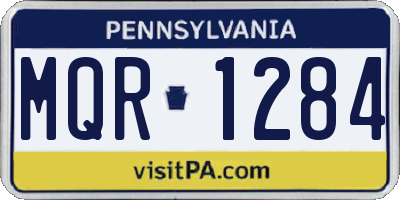 PA license plate MQR1284