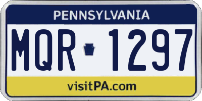 PA license plate MQR1297