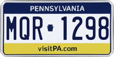 PA license plate MQR1298