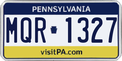 PA license plate MQR1327