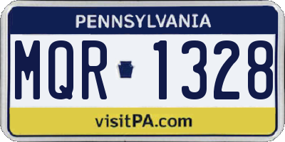 PA license plate MQR1328