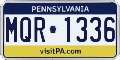 PA license plate MQR1336