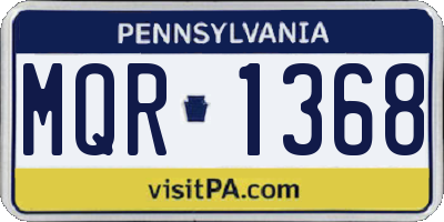 PA license plate MQR1368