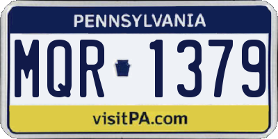 PA license plate MQR1379