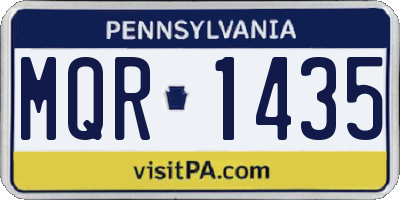 PA license plate MQR1435