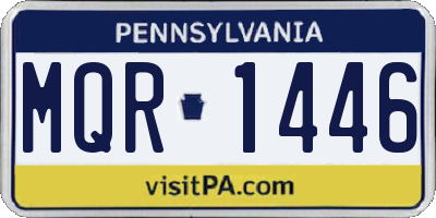 PA license plate MQR1446