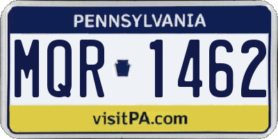 PA license plate MQR1462