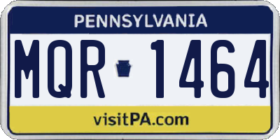 PA license plate MQR1464