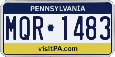 PA license plate MQR1483