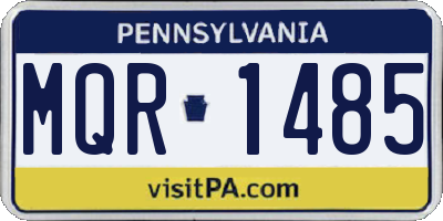 PA license plate MQR1485