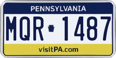 PA license plate MQR1487
