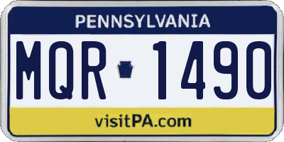 PA license plate MQR1490