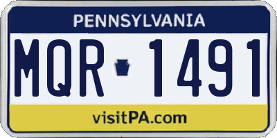 PA license plate MQR1491