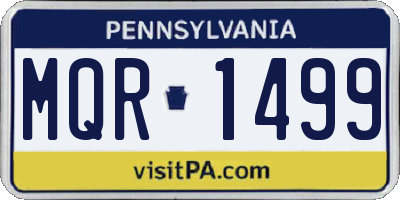 PA license plate MQR1499