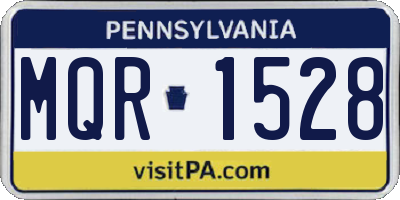 PA license plate MQR1528