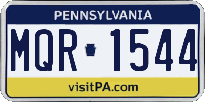 PA license plate MQR1544