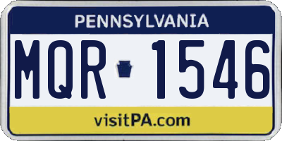 PA license plate MQR1546