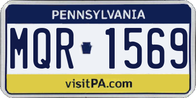 PA license plate MQR1569