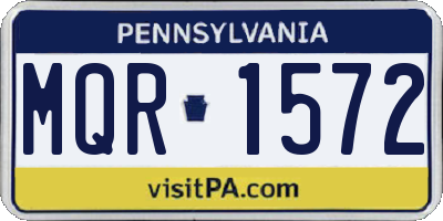 PA license plate MQR1572