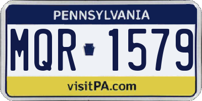 PA license plate MQR1579