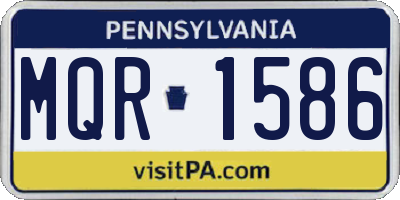 PA license plate MQR1586