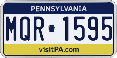 PA license plate MQR1595
